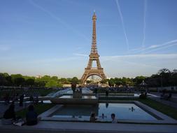 tall tower of paris in the distance