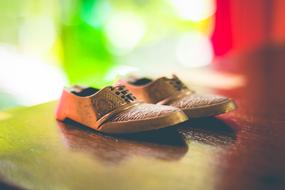 small shoes on the floor