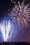 beautiful fireworks in the sky