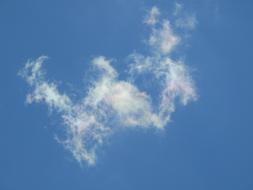 white cloud in the blue sky view