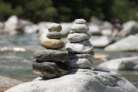 small rocks by the river
