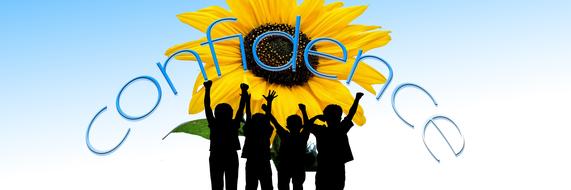 trust sunflower children silhouette