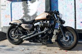 beautiful motorcycle on the street