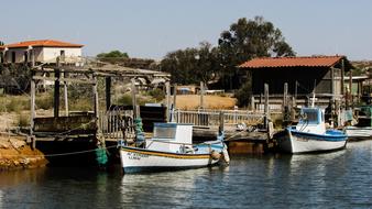 fishing boats at the marina