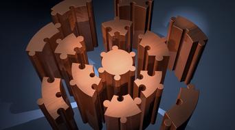 puzzles illuminated by light
