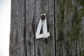 number on the nails on the door