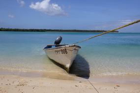 ship on a sandy beach