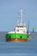 colored ship at sea