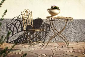 Chair Table Wrought Iron