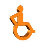 orange handicapped person icon