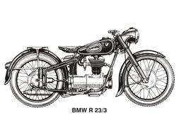 drawing of a motorcycle on a white background