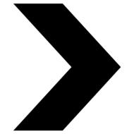 black arrow to the side on a white background