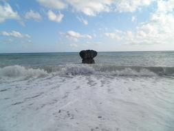 lonely rock in the sea