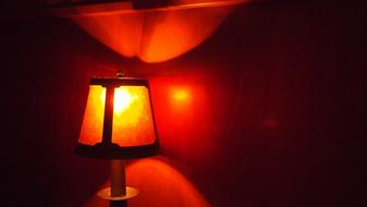 red lamp in the room