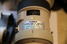 signed camera lens