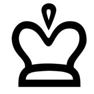 black crown on white background