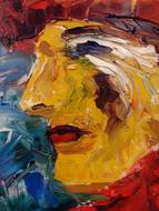 painting face abstract paint