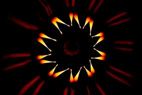 bright rays of light in the dark