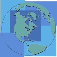 icon of a planet with continents
