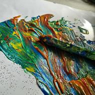 fuzzy colors on the paper