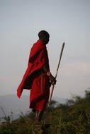 man in the canvas on the mountain