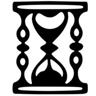 icon old hourglass time run out