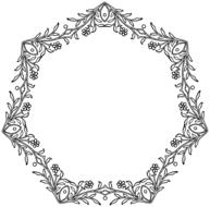 floral vintage decorative frame