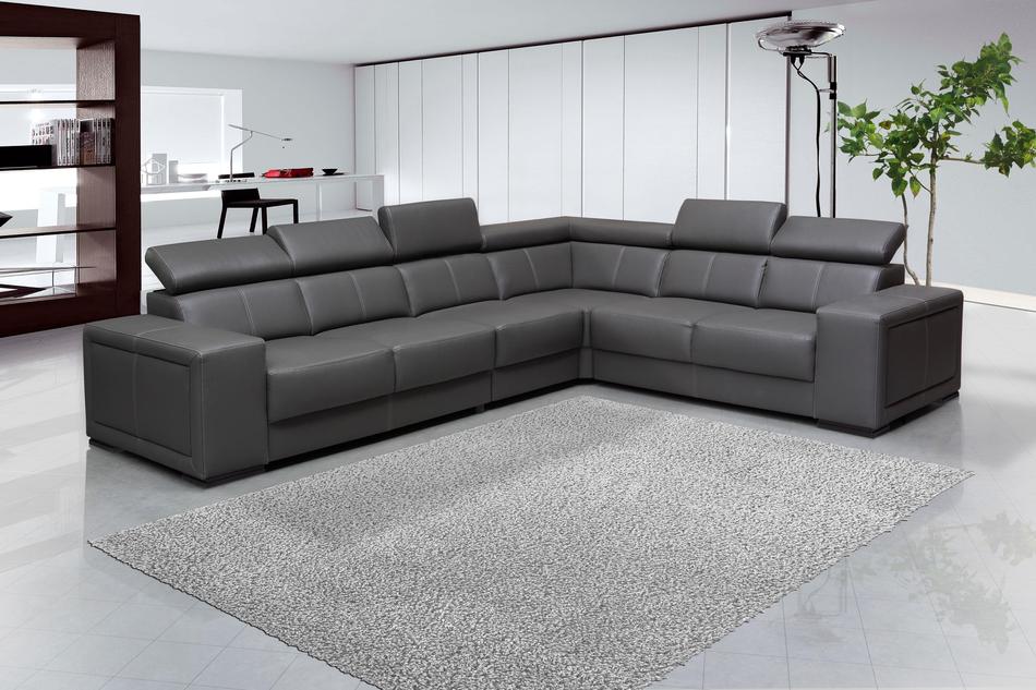 gray cozy sofa in the hall