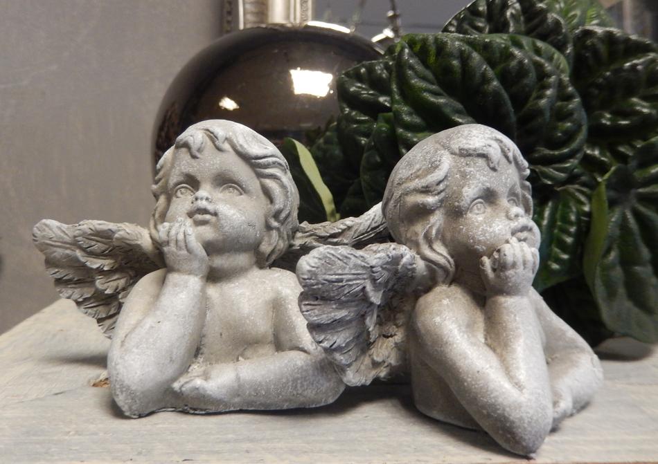 cute white angel sculptures