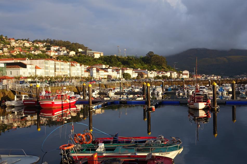 ships in the port of the village
