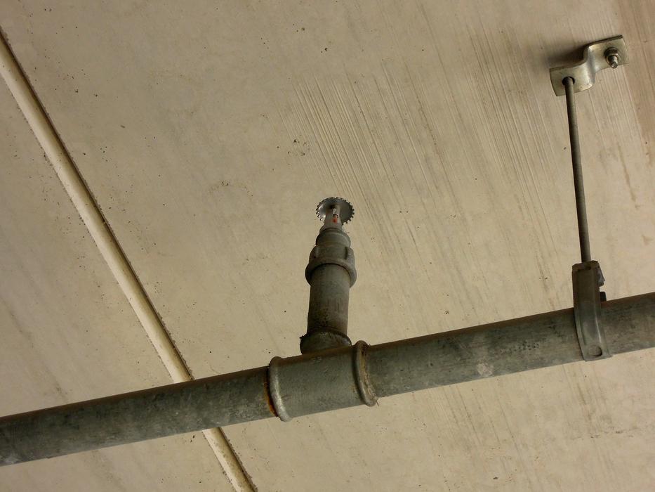 iron pipe on the ceiling
