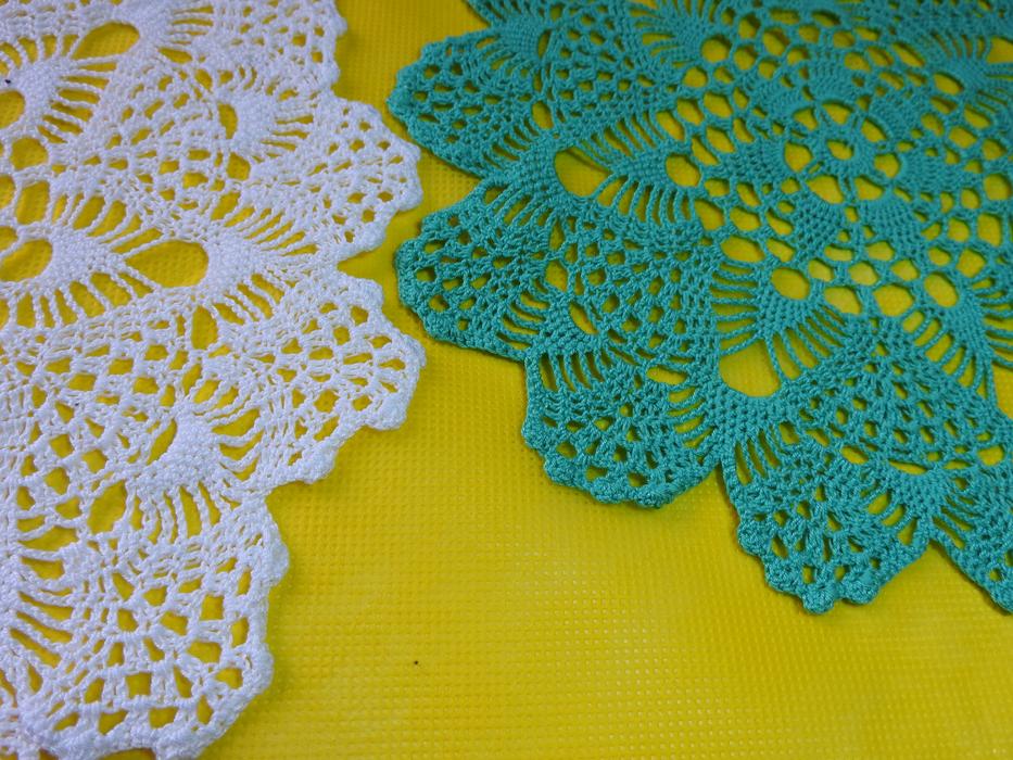 colored napkins on a yellow table