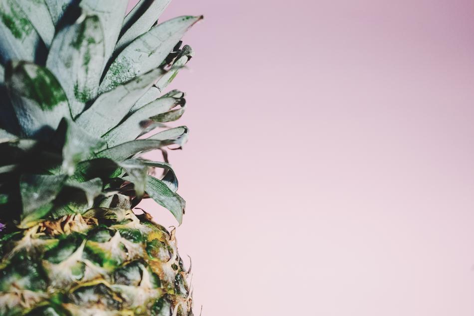pineapple on a pink background