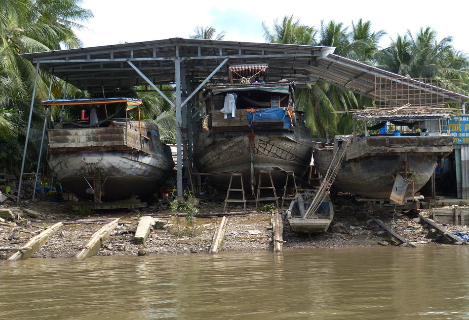 old boats by the shore