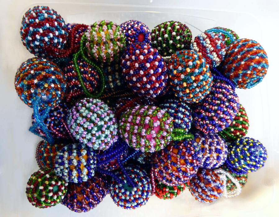 colored jewelry with beads
