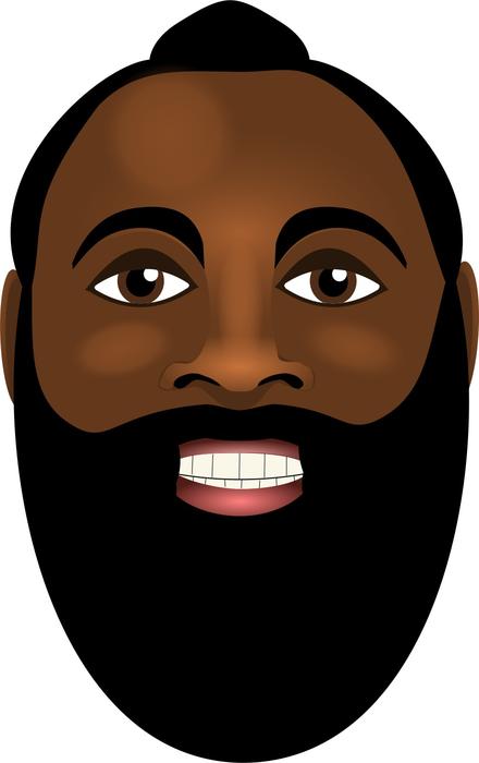 face of a man with a beard
