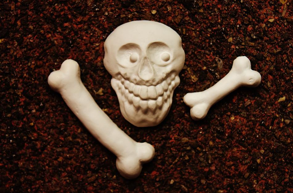 sugar skeleton in coffee