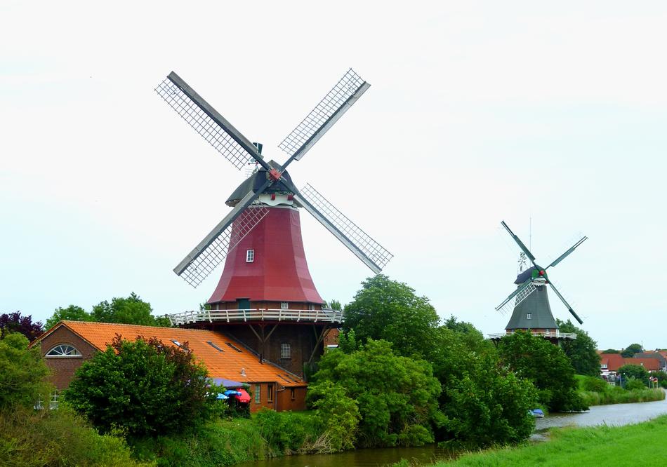 Windmills Coast North Sea