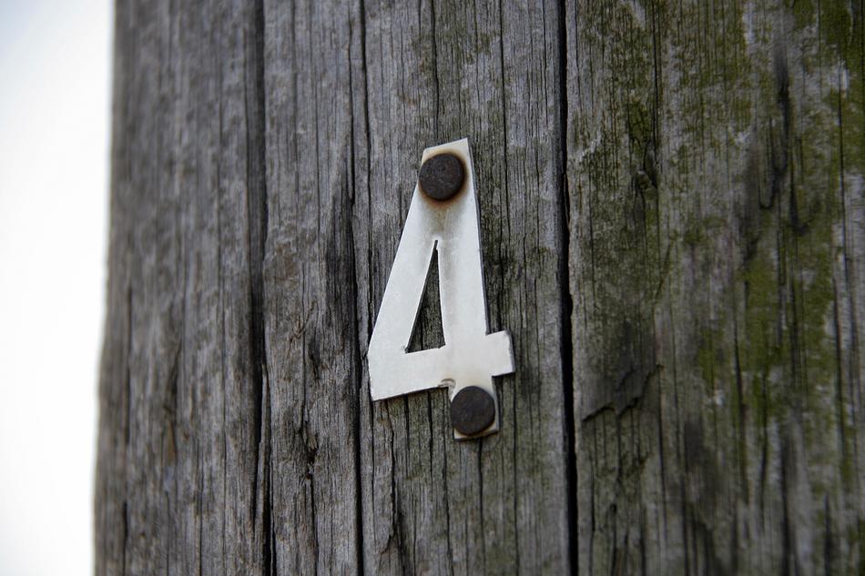 number on the nails on the door