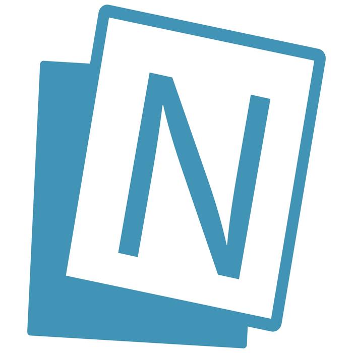 the letter n within a frame