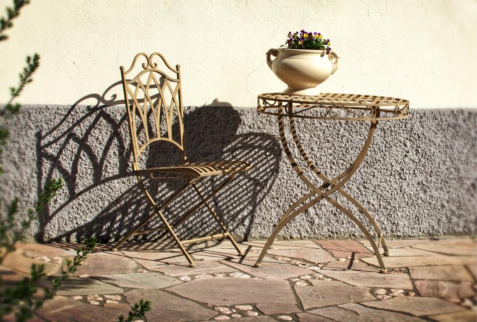 Chair Table Wrought Iron
