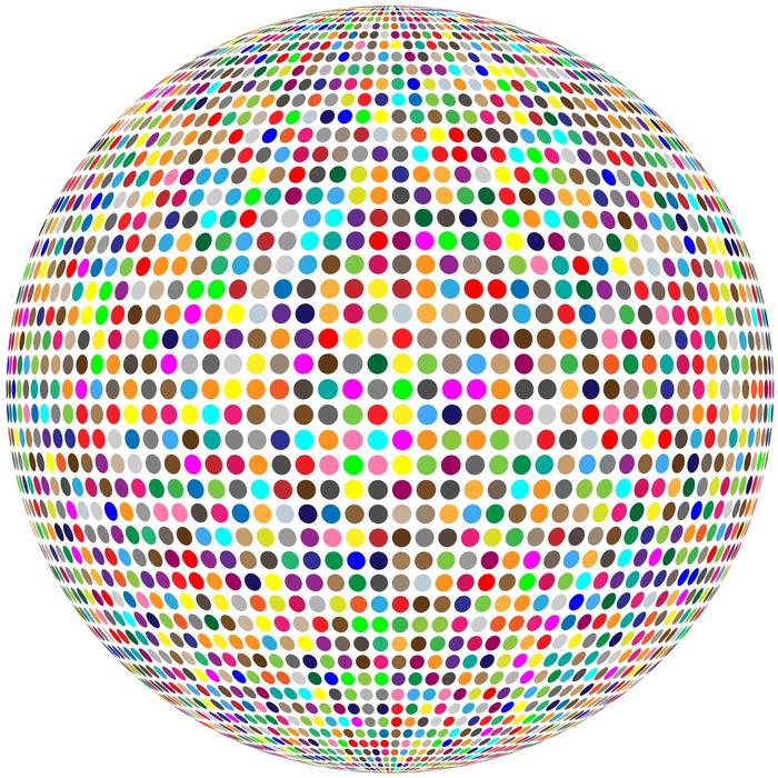 bright colored ball