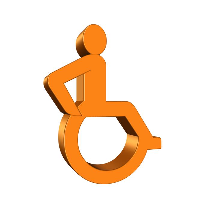 orange handicapped person icon