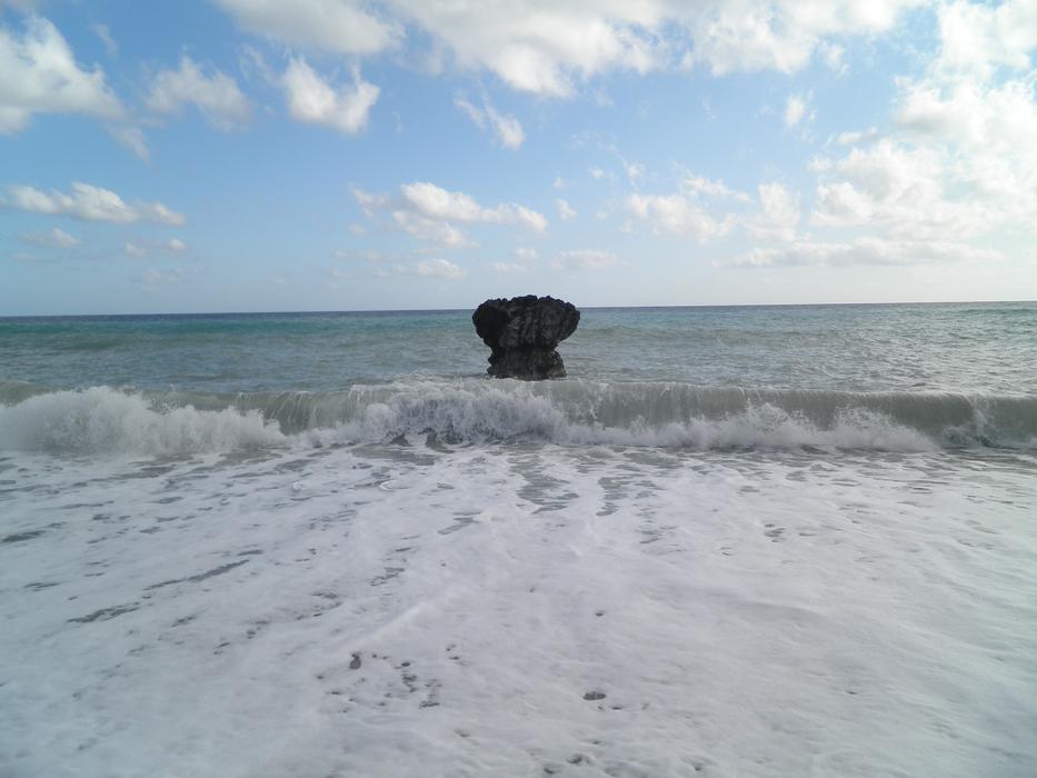 lonely rock in the sea