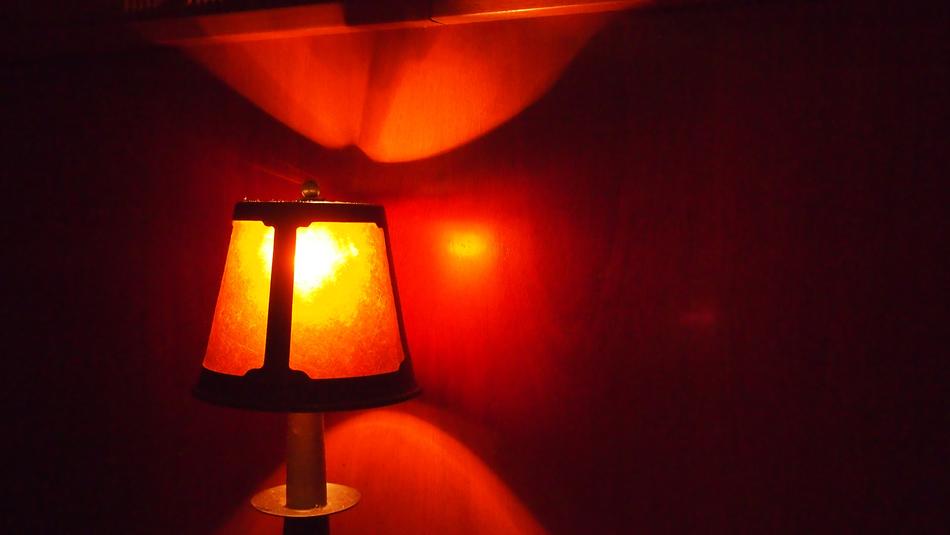 red lamp in the room