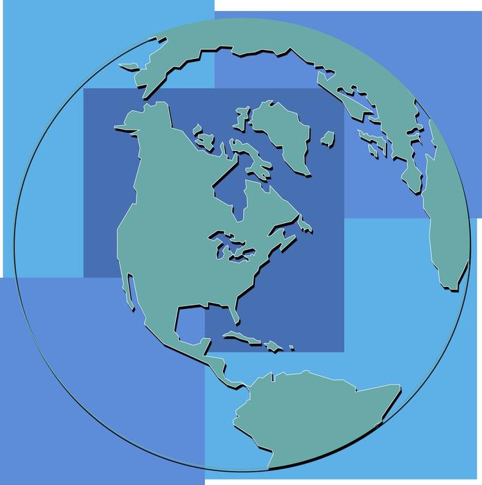 icon of a planet with continents