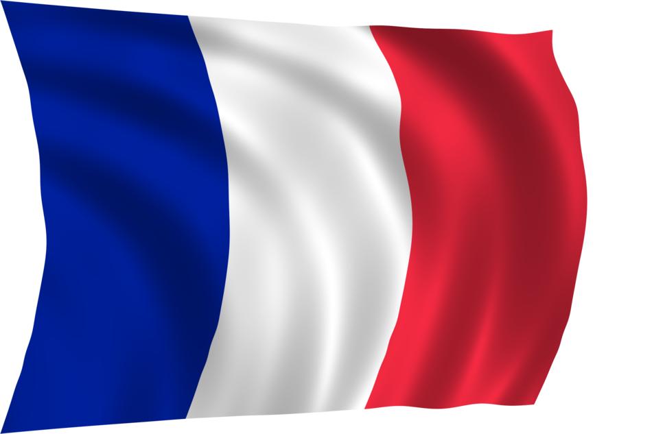 France national flag in the wind