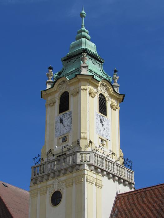 clock tower against a blue sky