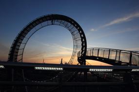 high roller coaster silhouette ride