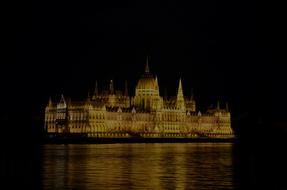luminous building in hungary